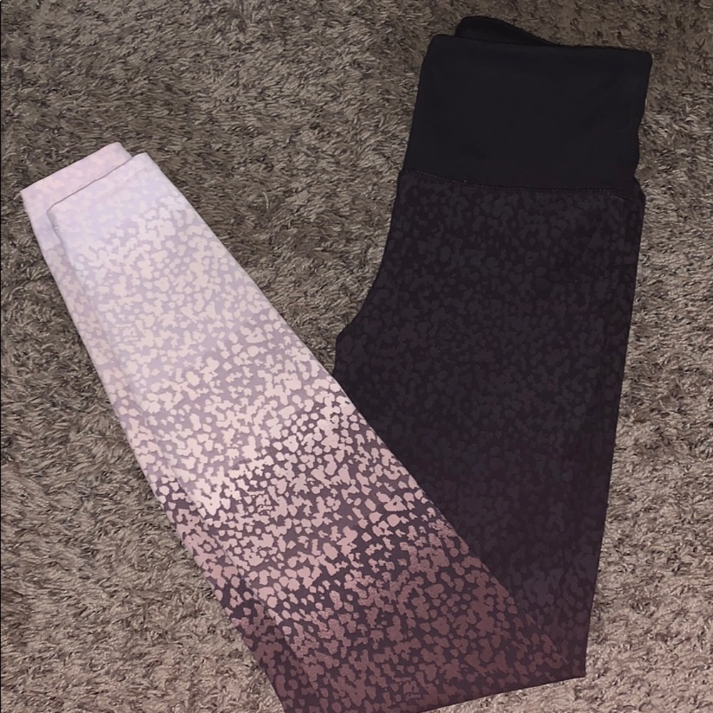 Pink ombré sport leggings